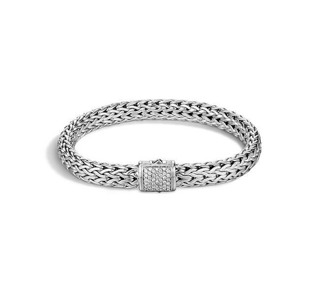 Classic Chain Bracelet with Pavé Diamonds