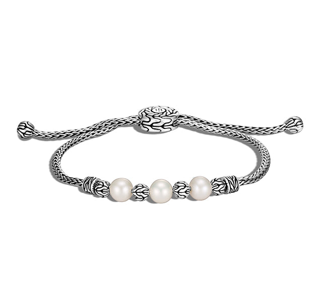 Classic Chain Pull-Through Bracelet with Freshwater Pearl