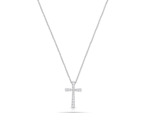 Flared Cross Pendant Necklace