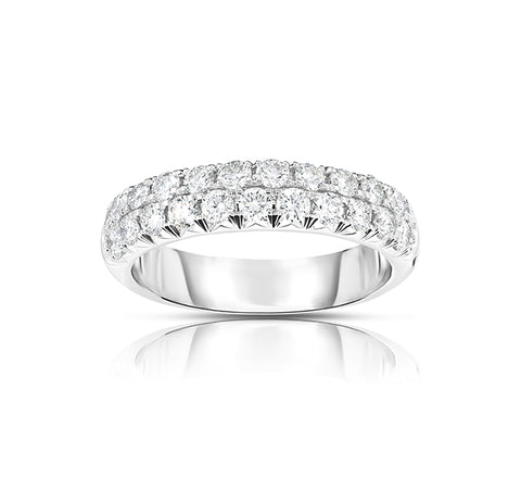 Two Row French Cut Diamond Band