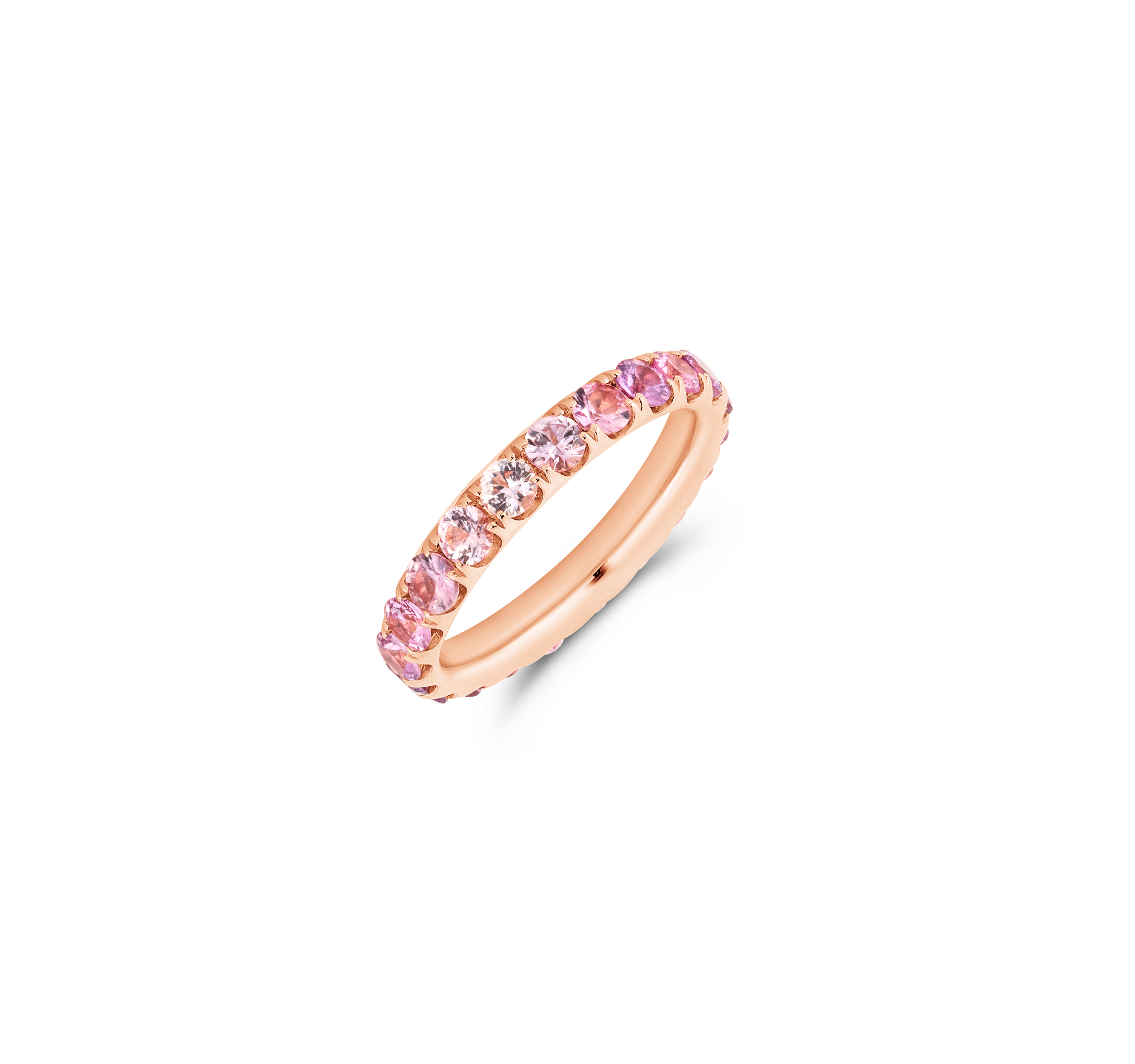 Eternity Pastel Pink Sapphire Ombre Band