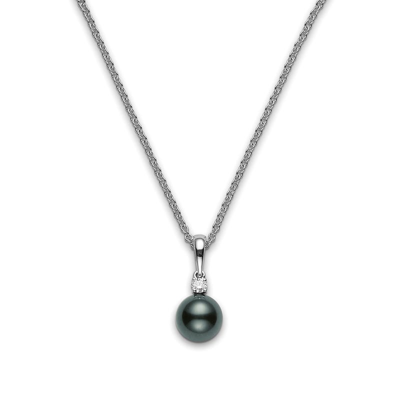 Black South Sea Pearl & Diamond Necklace