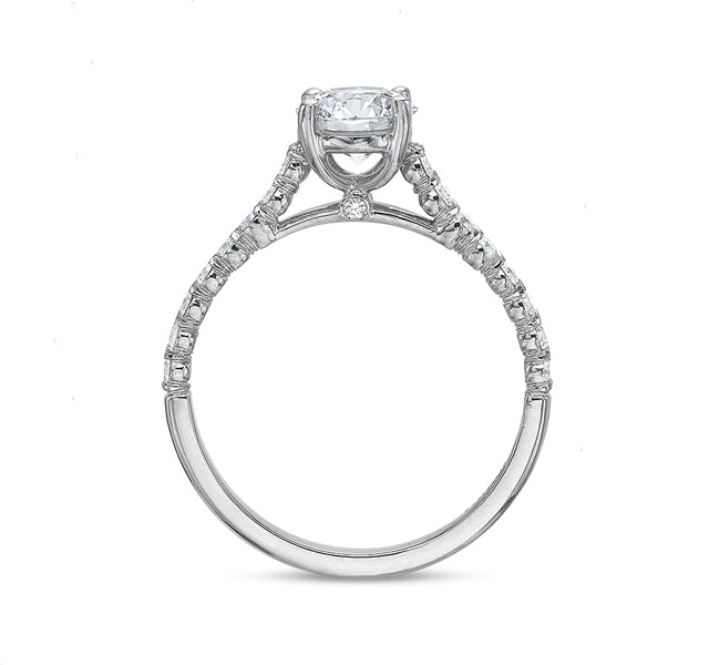 1/2 Diamond Band Engagement Ring Setting