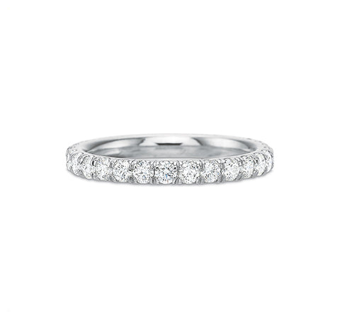 Low Profile Diamond Eternity Band in 18KW 1ct