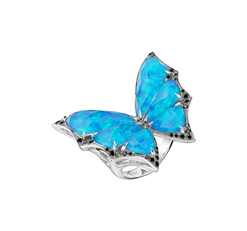 Opalescent Butterfly Ring