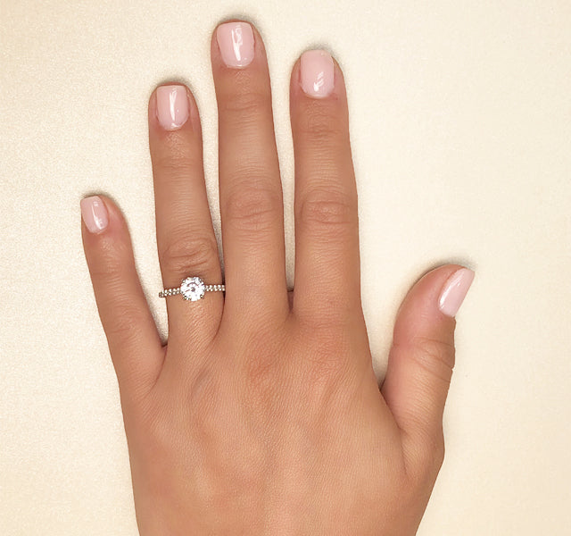 1/2 Diamond Band Engagement Ring Setting